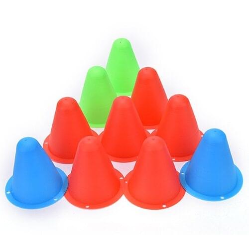 10pcs Space Marker Cones Slalom Roller skate pile cup inline skating Mark Cup Soccer Rugby Speed training Equipment