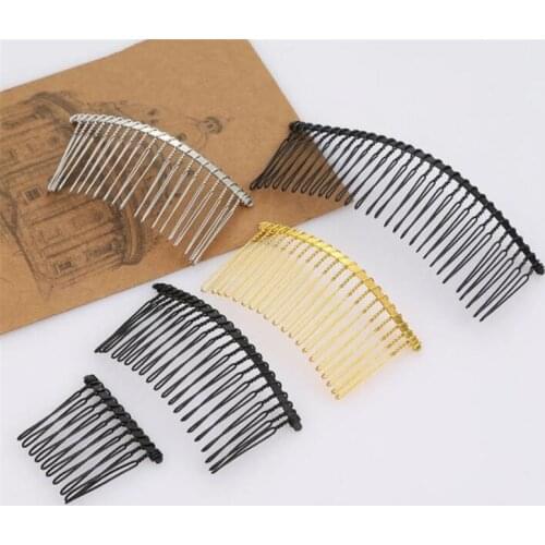 10pcs 10/12/15/20/30 Teeth Fancy DIY Metal Wire Hair Clip Combs for DIY Bridal Wedding Veil Combs Jewelry Findings