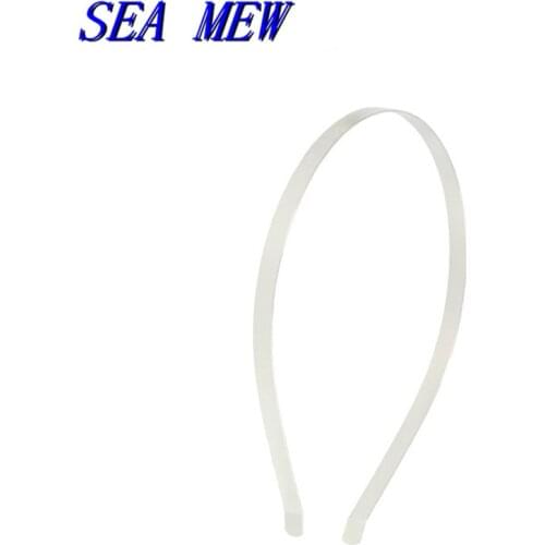 SEA MEW 20PCS Wholesale Width 3mm Head Bands White K Color Hair Bands Hairwear Base Setting For Jewelry Making