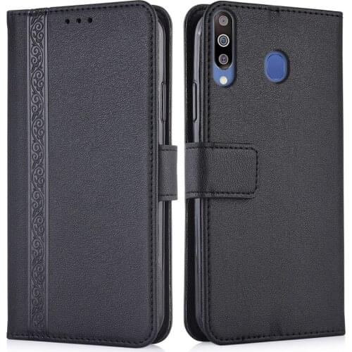 3d Embossed Leather Case for Samsung Galaxy M30 M305 M305F M305F-DS 6.4'' Back Cover for Samsung M30 M 30 Wallet Case