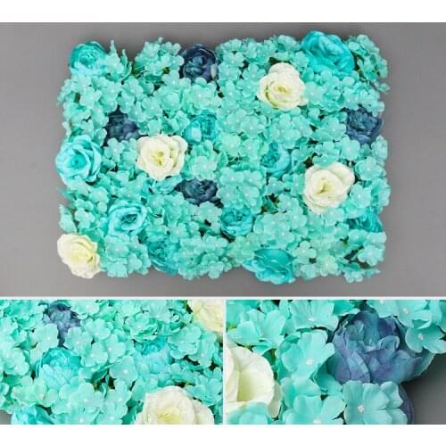 40CMX60Cm Artificial Flower Silk Rose Champagne Decorative Flower Wall Romantic Wedding Background Decoration