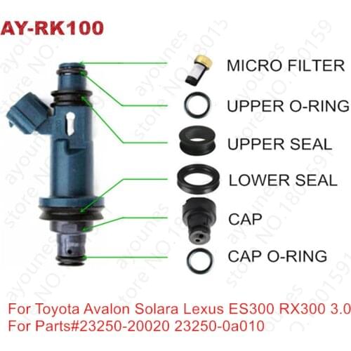 60sets fuel injector repair kits for parts#23250-20020 23250-0A010 for toyota and lexus