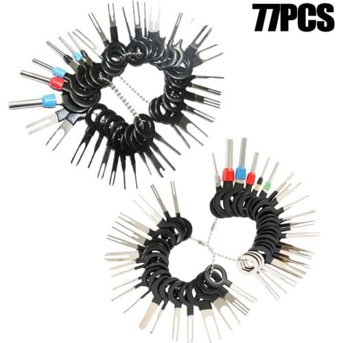 77pcs/lot Wire Terminal Removal Tool Car Electrical Wiring Crimp Connector Pin Kit