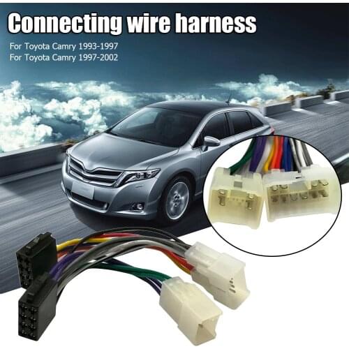 Car Stereo Wiring Harness Connector Adaptor Harness Adapter Plug Cable Car Accessory ISO for Toyota Aurion Avalon Hilux