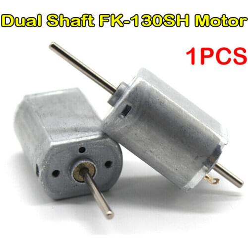 Dual Shaft Micro FK-130SH Motor DC 3V-6V 3.7V 4750RPM Iron Back Cover With Worm Gear 0.6 Modulus DIY Electric Toy Car Boat Model