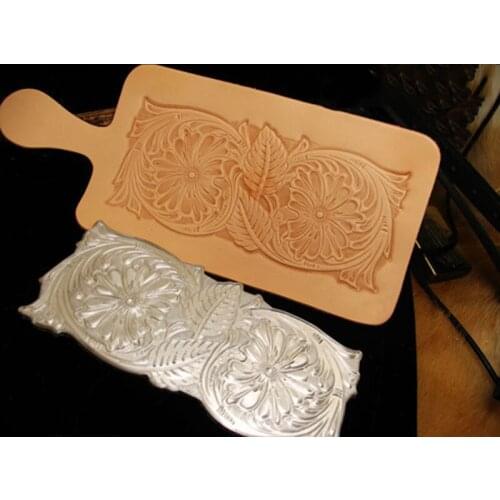 Tang dynasty flower design Hand-work design leather working tools carving punches stamp craft leather with leather carving tools