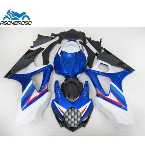 New arrival motorcycle parts Fairing kit for SUZUKI K7 GSXR 1000 2007 2008 blue white black gsxr1000 fairings CM16