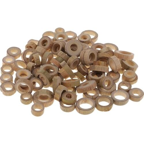 100 Pieces Natural Wood Slices Not Finished Round Embellishments DIY