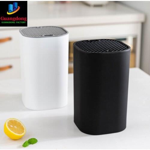 Square Round PP Chefs Knives Stand Block Fruit Knife Holder Storage Drain Rack Kitchen Tool Accessories Nordic Style