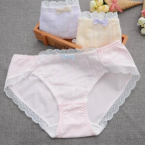 High Quality Teenage Underwear Panties For Girl Lace Sexy Lingerie Calcinha Girl Briefs Kid Panty Children Underwear 3pcs/lot