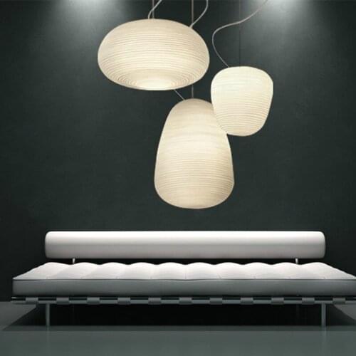Nordic simple milky white chandelier living room dining room bedroom bedside cafe bar E27 glass single headlight LB121711
