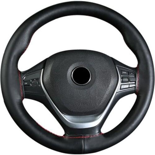 DIY Car Steering Wheel Covers 38cm cowhide durable in use Braid Steering Wheel Cover Car Accessories