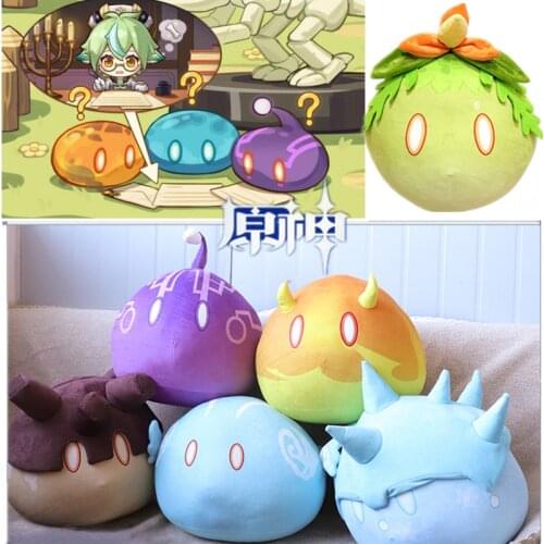 Anime Genshin Impact Traveler Mondstadt Paimon Short Plush Doll Pillow Cute Toys Cartoon Cushion Birthday Xmas Gifts