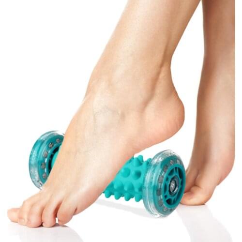 Plantar Fasciitis Foot Massage Roller with Spiky Massage Ball for Hand Leg Back Pain Therapy Deep Tissue Trigger Point Recovery