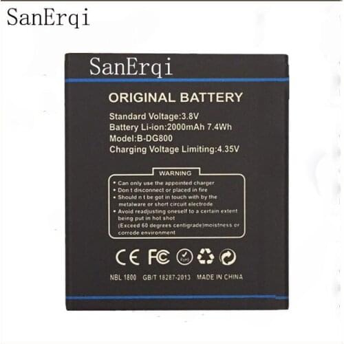 SanErqi For Doogee DG800 B-DG800 Battery 2000mAh Battery For Doogee VALENCIA B DG800 DG 800 Mobile phone Battery