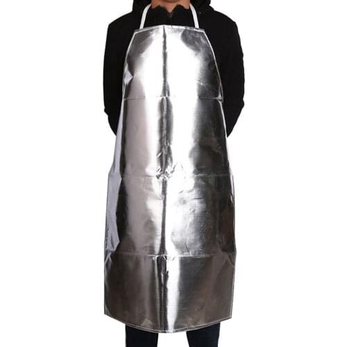 Welding Equipment Welder Heat Insulation Protection Cow Leather Apron Aluminum Foil And Cotton Cloth 70x100cm Workplace Safety