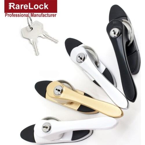 Heavy Duty Crescent Window Lock with Key Aluminum Alloy Door and Window Latch Push-pull Sliding Door Hook Lock Rarelock MA062 D