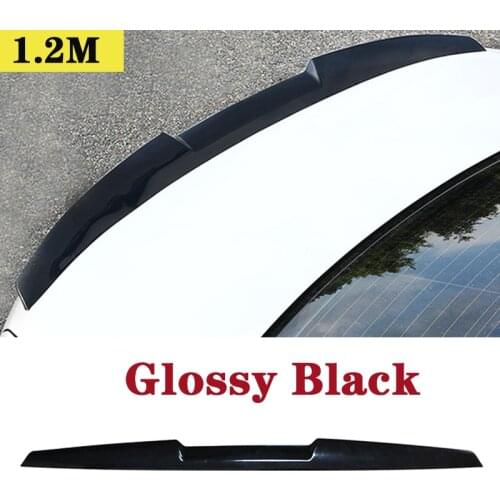 1.2M Universal Glossy Black Rear Trunk Spoilers Car Racing Rear Tail Spoiler Wing Air Deflector Spoiler Modified Car Accessories
