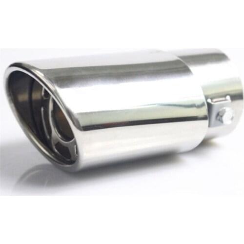 1pc Chrome Trim Modified Car Liner Pipe Stainless Steel Car Exhaust Muffler Tip Pipe Exhaust System