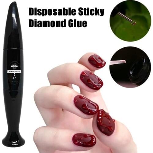 10ml Adhesive Glue Nail Art Gel For Rhinestones Decorations No Wipe Jewelry Strong Gel Top Coat DIY Manicure Accessories