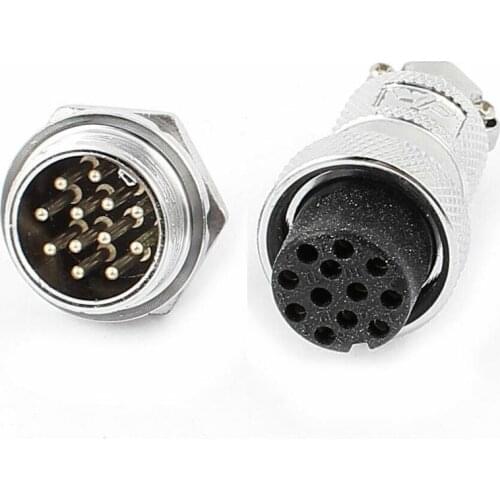 12-Pin Quick Male Circular Aviation Connector Adapter AC 500V 5A