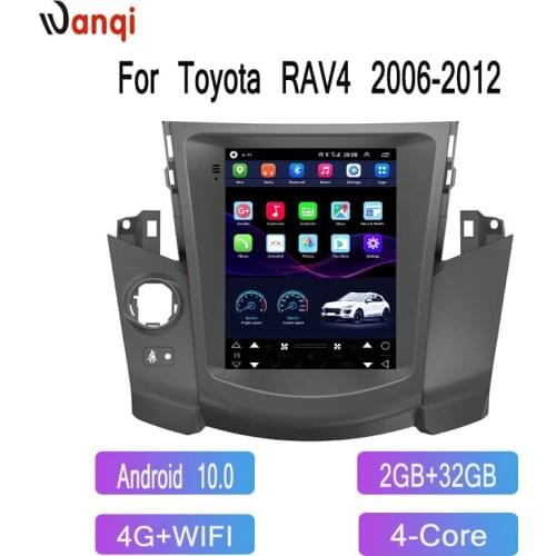 9.7inch Tesla Screen For Toyota RAV4 2006-2012 Car Android Multimedia Player Car Radio Stereo Audio GPS Navigation SWC NO DVD