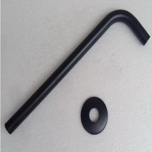 Oil rubbed Black Brass Shower Head Extension Pipe - 12" Long wall cover - Shower Arm Bathroom Accessory (Standard 1/2") ash101