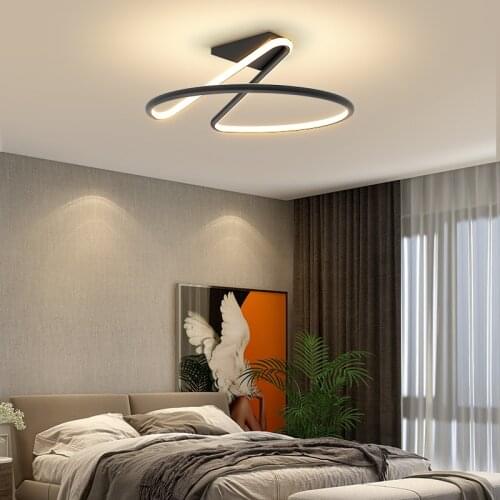 Black Led Ceiling Lights For living room Balcony Bedroom study Lighting Modern Simple Room Lights Kitchen Ceiling Lamp Fixtures
