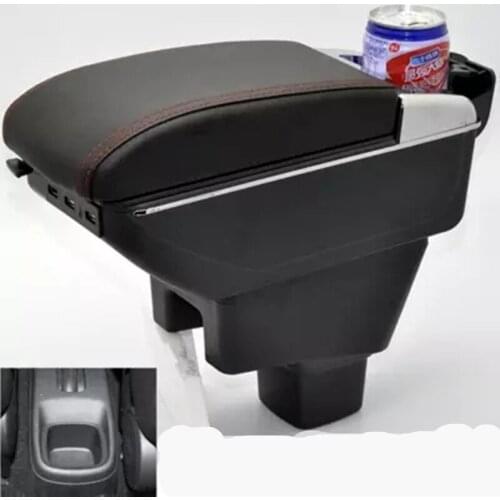 For Fiat sedici armrest box central Store content Storage boxarmrest box with USB interface