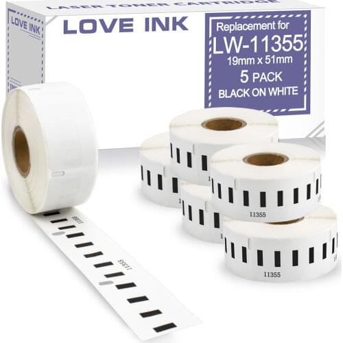 Absonic 5 Roll 11355 Labels For DYMO 11355 Shipping Labels Thermal Paper Address Labels Multipurpose Label For DYMO LabelWriter