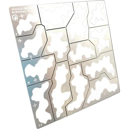For 1/35 1/100 Gundam Military Model Building Tools General Forest Camouflage Stenciling Template Leakage Spray Plate AJ0032