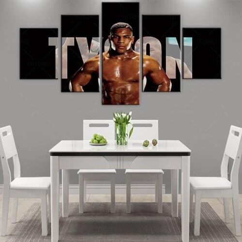 Canvas Painting Print Mike Tyson Modular Poster Wall Art Famous Boxer HD Sports Home Decor Boxing For Bedroom Framework