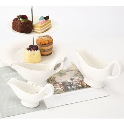 Ceramic Creamer Milk Jug Dumper Pitcher Jar Porcelain Steak Sauce Cup Coffee Creamer Cup European Style Afternoon Tea Coffeeware