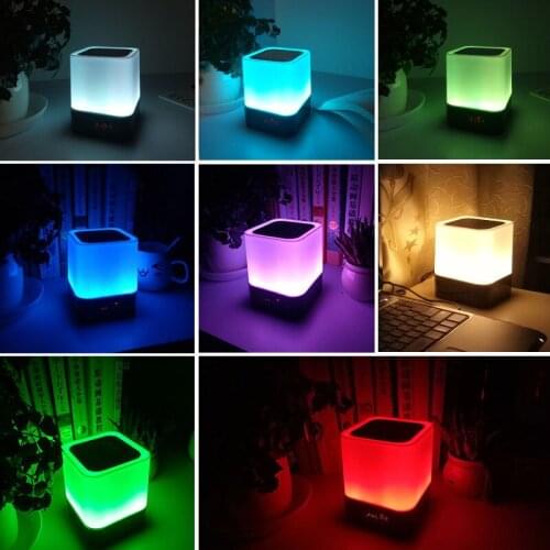 Bluetooth speaker lamp, LED night touch light,portable wireless speaker bedside lamp,color change mood table lamp Drop Shipping