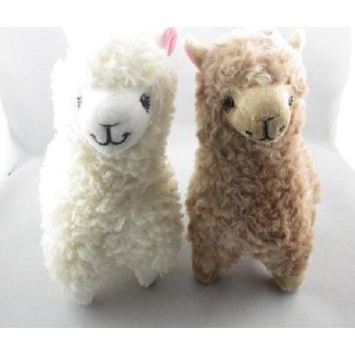 2 pcs Cute Fad Alpaca Plush Baby Toys Stuffed Animals Soft Doll Kids 23cm Toys Camel Cream Llama Stuffed Animal Kids Doll