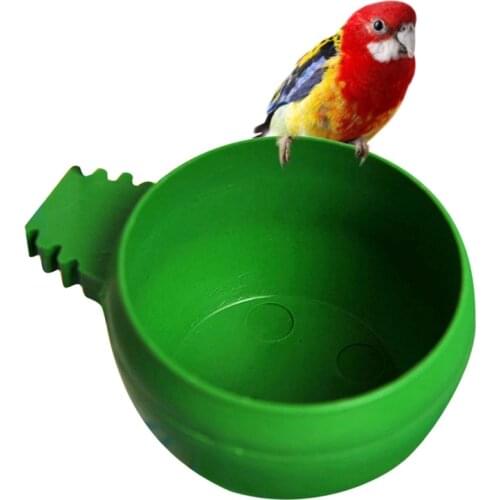 Mini Bird Parrot Food Water Bowl Feeder Plastic Pigeons Birds Cage Sand Cup Feeding Holder Bird Feeder Parrot Food Bowl