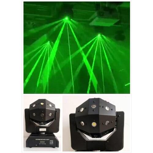 Unlimited rotation moving head lyre 16x3w rgbw + red green laser magic ball led moving head beam dj stage dmx light