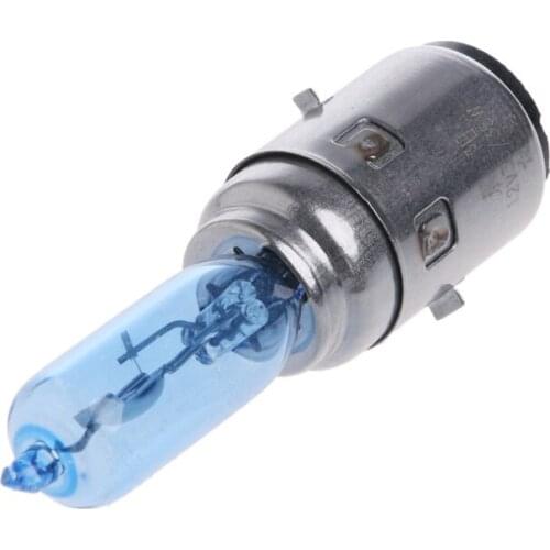 New Motorcycle DC 12V 35W BA20D Headlight Halogen Bulb Xenon White Light