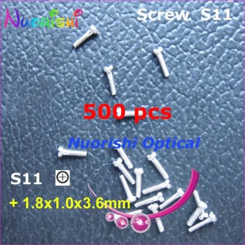 S11 1.8X1.0X3.6mm 500pcs Eyewear Eyegalsses Glasses Spectacle Nose Pads Repairing Mini Screws Head in - or + Type Free Shipping