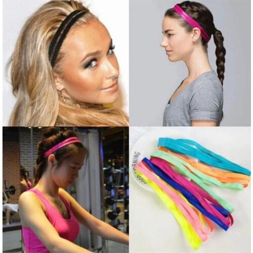 1pcs Yoga Running Fitness Headband Sport Hair Band Yoga Football Anti-slip Elastic Sweatband Gym Sport Headband Accessories