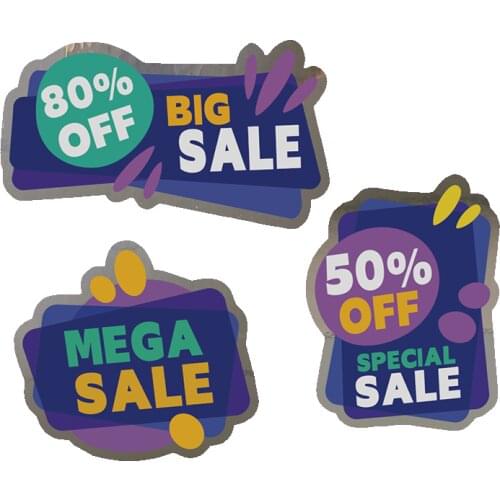 Post card die cut sticker label printing custom