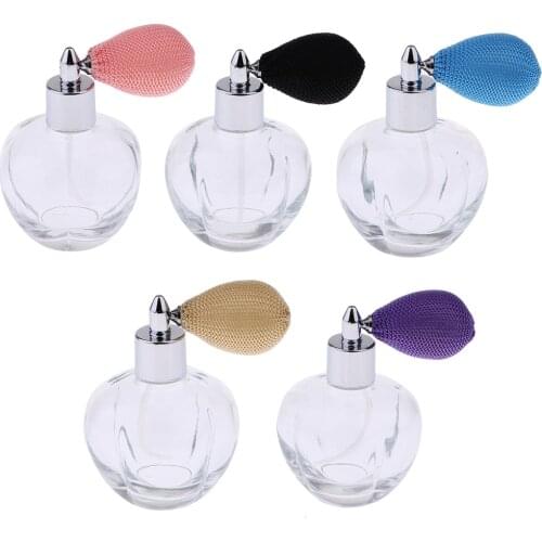 Clear Crystal Vintage Glass Empty Refillable Perfume Bottle with Spray Atomizer 100ML Pink Perfect Gift for your Friends