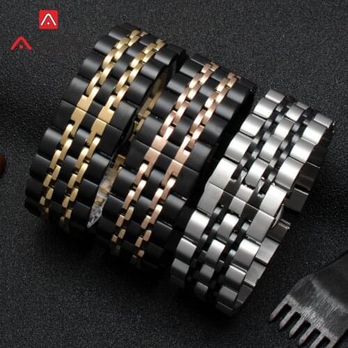 Solid Stainless Steel Strap 20mm 22mm Butterfly Buckle Quick Release Men Replacement Bracelet Wrist Band for Huawei Watch GT 2