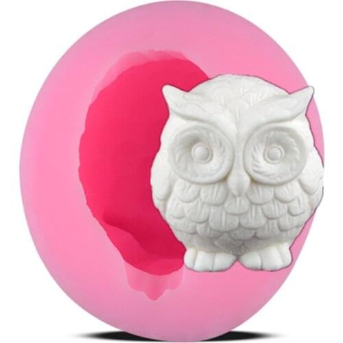 Small Owl Shape Hands Shape 3D Silicone Cake Mold, Cartoon Cake Tools Soap Mold Cake Decoration Owl Fondant E688