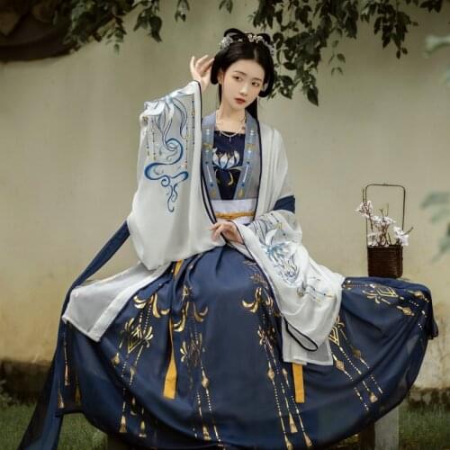 Fairy Hanfu For Adult Princess Dress Chinese Style Clothing Vintage Dress Cosplay Costume Folk Dancewear Stage Costume DL7292