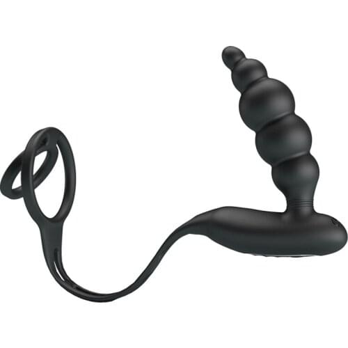 Strap On Anal Vibrator Penis Cock Ring Wearable Anal Sex Toys 12 Vibrating Prostate Massager Adult Products Drop Shipping