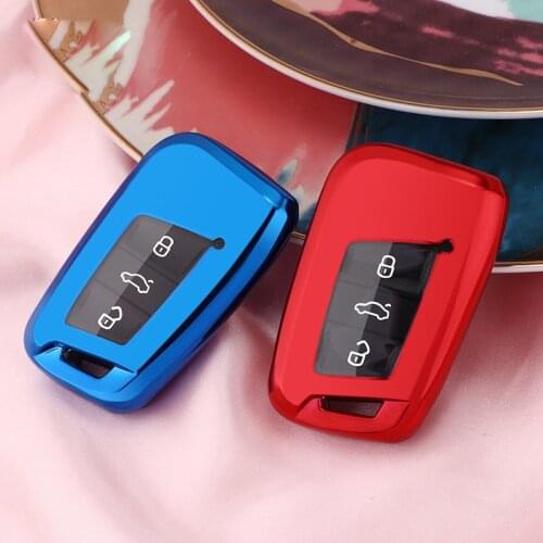 TPU Car Key Cover Case for VW Volkswagen Magotan Passat B8 Skoda Superb Kodiaq A7 Smart Keychain Remote Fob Protect Case