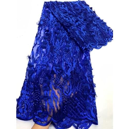 High Quality Luxury Handmade lace embroisery African Velvet Lace Fabric Nigerian Lace Fabrics with Many stones for Dress
