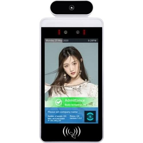 L-Vision High Quality 8 inch Face Recognition Thermodetector Thermal Scan Smart Sensor Support NFC for Hotel