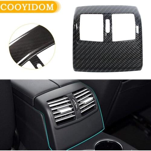Carbon Fiber Rear Air Condition Outlet Vent Cover For Mercedes Benz W212 E-Class 2012 2013 2014 2015 Trim Sticker Accessories